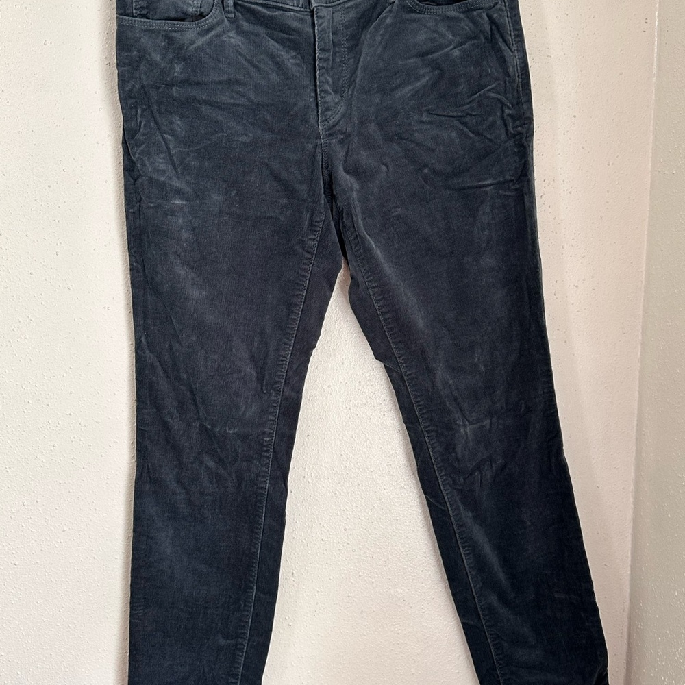 Loft Gray Corduroy Modern Skinny Pants